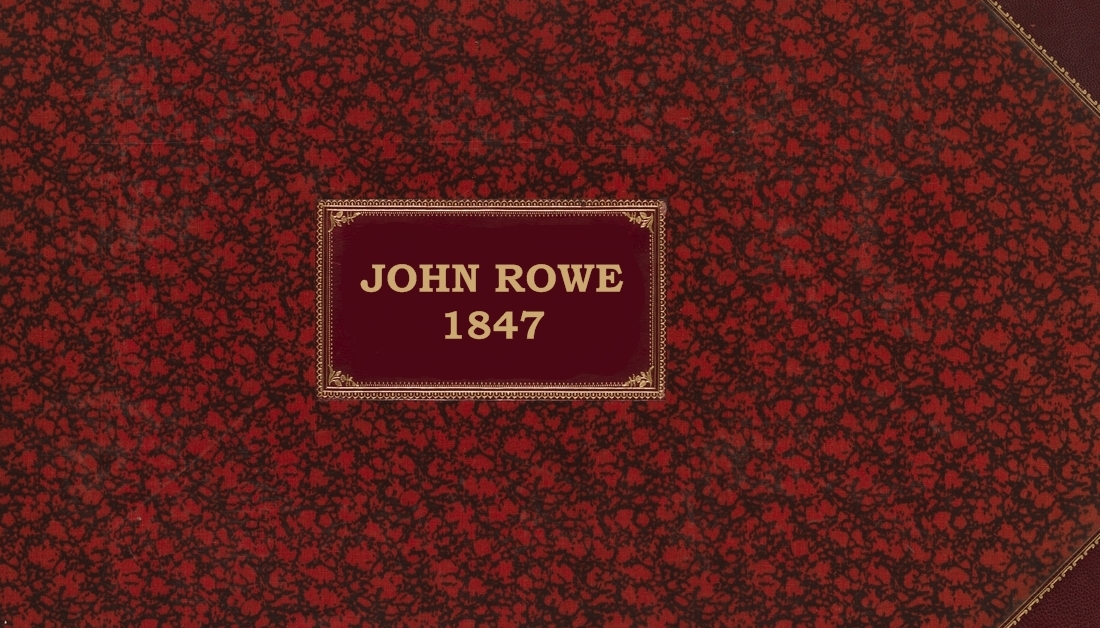Mockup of the album cover labelled JOHN ROWE 1847