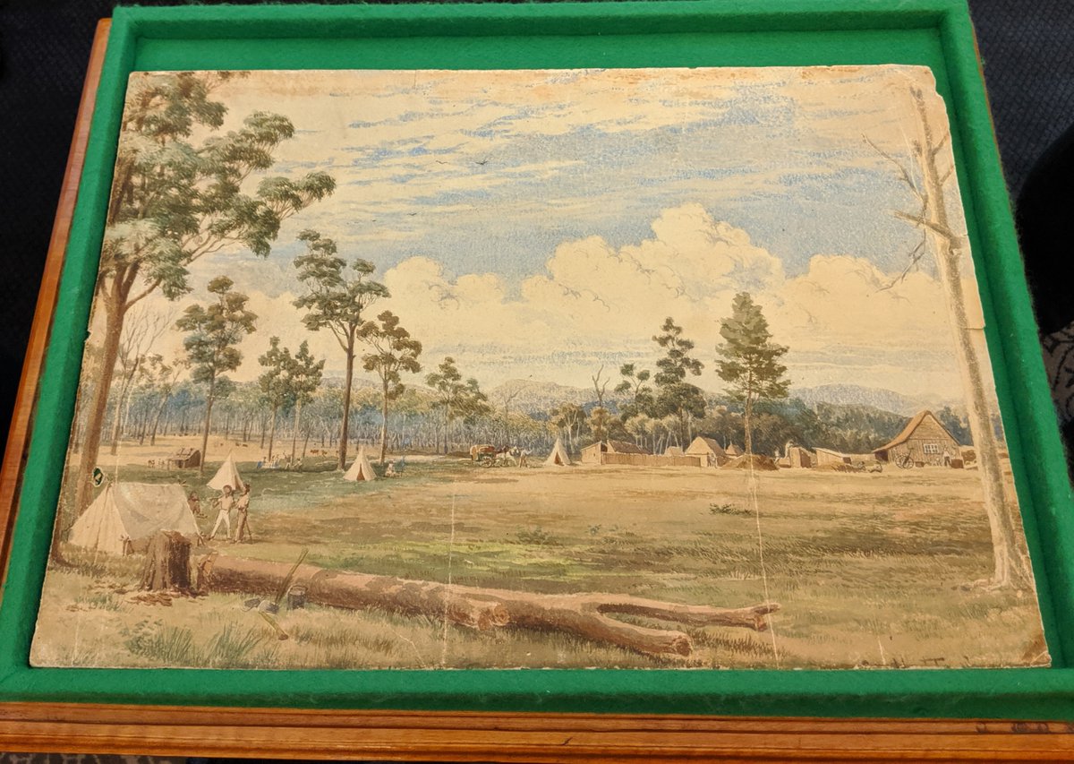 Photograph of the painting of Light's view tweeted by City of Adelaide Lord Mayor 2019-09-09.